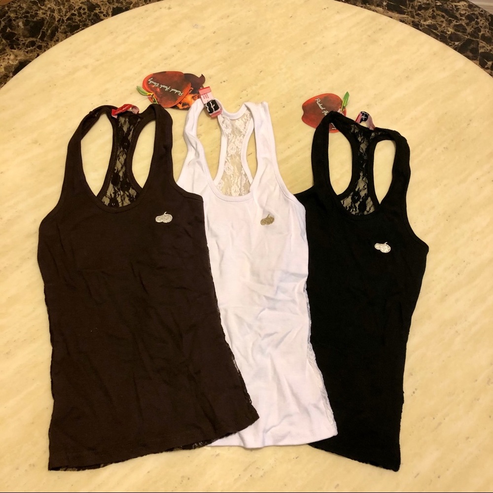 New APPLE BOTTOMS Lace Back Tank Top OS